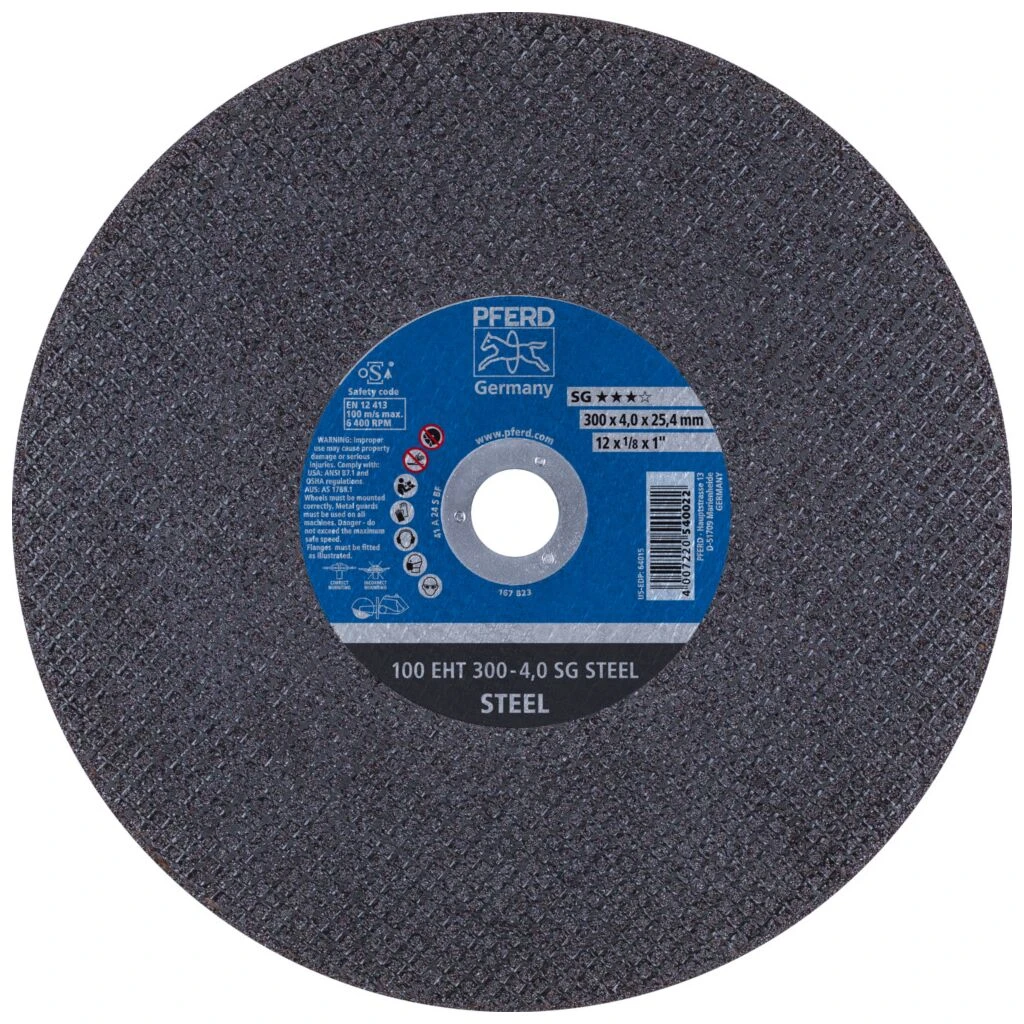 PFERD Trennscheibe 100 EHT 300-4,0 SG STEEL/25,4 Nr. 61329125 3 PFERD Trennscheibe 100 EHT 300-4,0 SG STEEL/25,4 Nr. 61329125