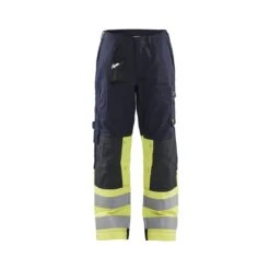 BLAKLÄDER Damen Multinormbundhose Marine/HighVis Gelb