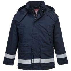PORTWEST Winter Arbeitsjacke FR59 Marine Flammh., Antistatisch Gr. M