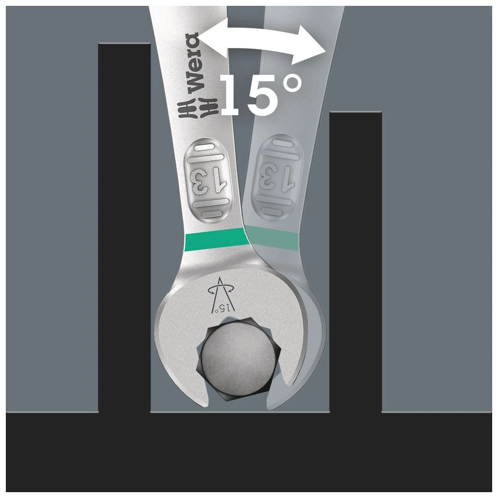 WERA Ringmaulschlüssel-Satz JOKER 11-teilig, 8-19mm, In Falttasche 8 WERA Ringmaulschlüssel-Satz JOKER 11-teilig, 8-19mm, In Falttasche – Bild 6