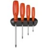 PB SWISS TOOLS Schraubendreher-Satz 4-teilig, PH, Wandhalter
