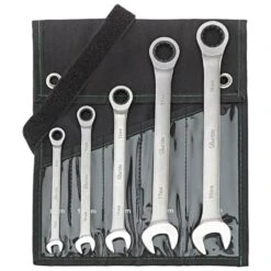 FORTIS Maulschlüssel-Satz Mit Ringratsche 5-teilig, Gerade,8-19mm