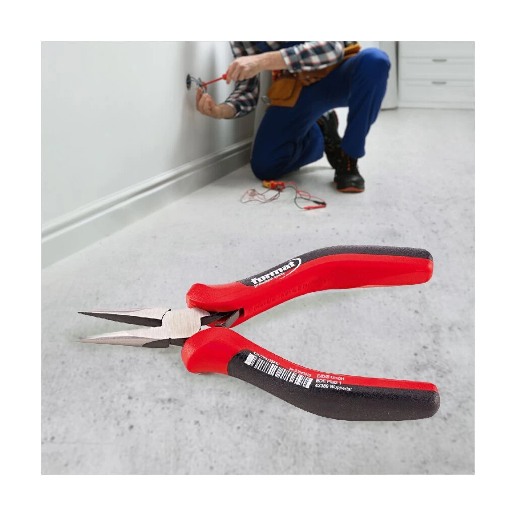 FORMAT Elektronik-Greifzange 130mm Spitz-halbrunde Backen 4 FORMAT Elektronik-Greifzange 130mm Spitz-halbrunde Backen – Bild 2