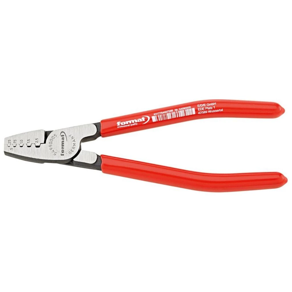 FORMAT Aderendhülsenzange 145mm 0,25-2,5qmm Kunststoff-Griff 3 FORMAT Aderendhülsenzange 145mm 0,25-2,5qmm Kunststoff-Griff