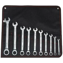 FORMAT Ratschenschlüssel-Satz 10-teilig, 8-24mm, Rolltasche