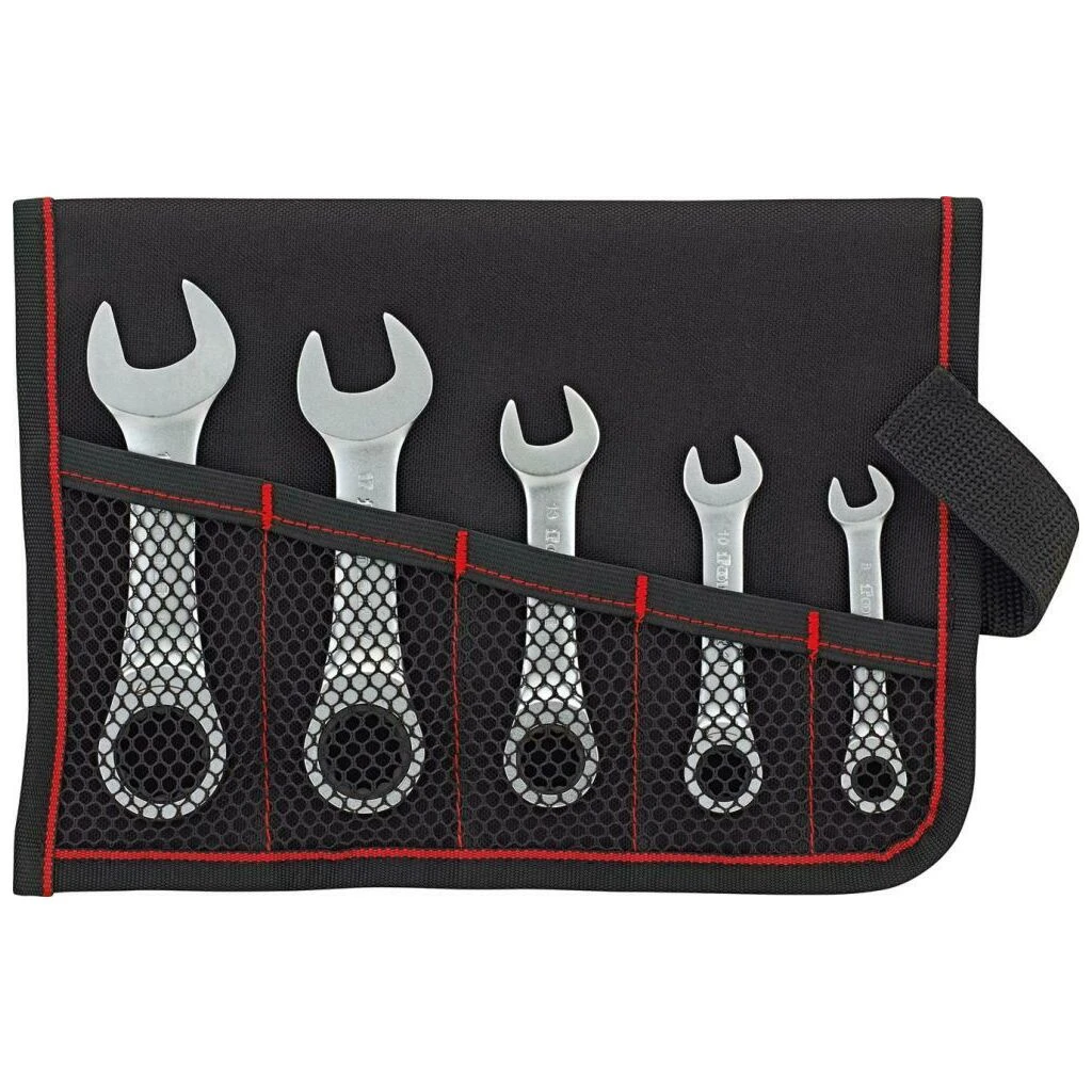 FORMAT Ratschenschlüssel-Satz Gerade, Extrakurz 5-teilig, In Rolltasche, 8-19mm 3 FORMAT Ratschenschlüssel-Satz Gerade, Extrakurz 5-teilig, In Rolltasche, 8-19mm