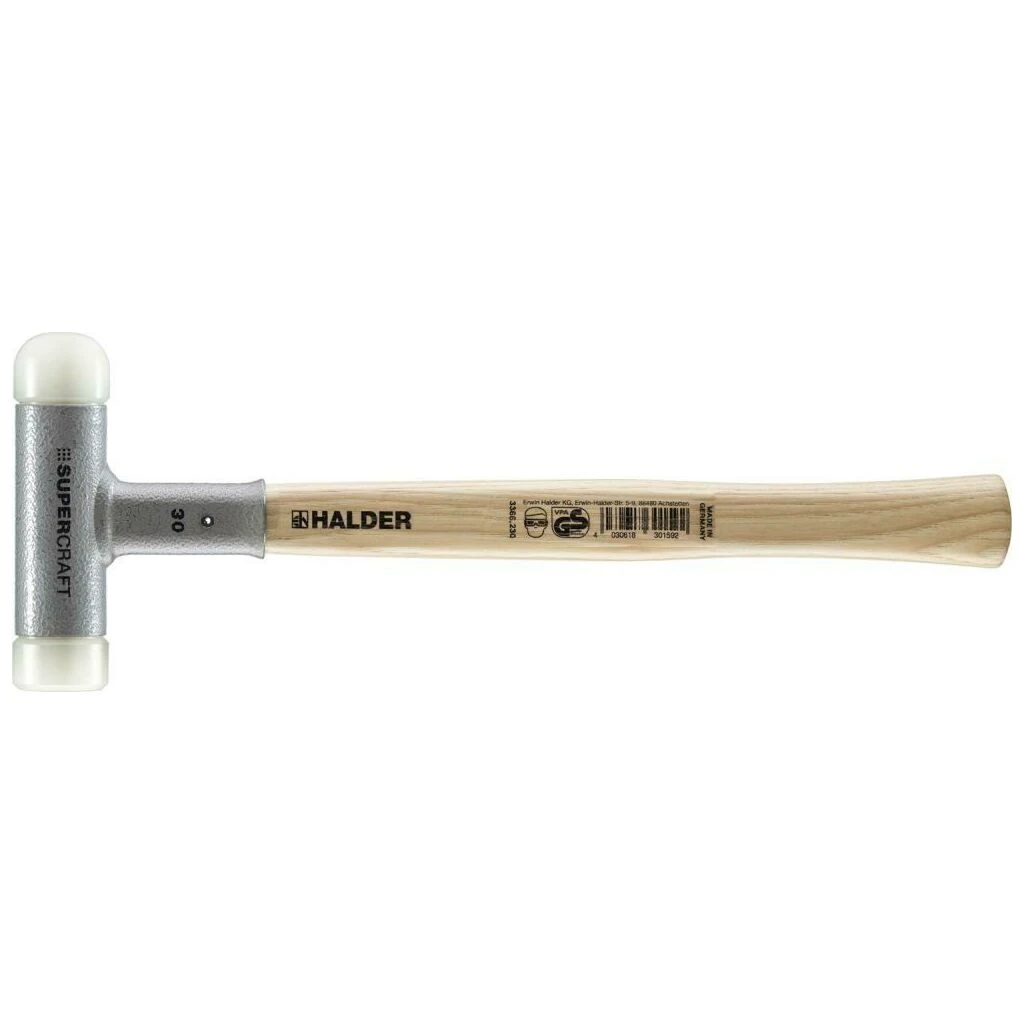 HALDER Schonhammer Supercraft, Rückschlagfrei 30mm, 1 Abgerundeter Kopf 3 HALDER Schonhammer Supercraft, Rückschlagfrei 30mm, 1 Abgerundeter Kopf