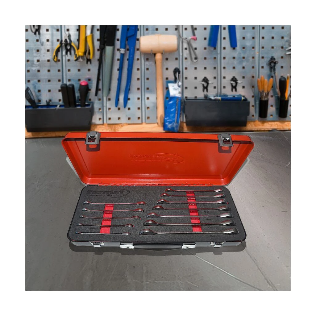 FORMAT Ratschenschlüssel-Satz 12-teilig, 8-19mm, Metallkasten 4 FORMAT Ratschenschlüssel-Satz 12-teilig, 8-19mm, Metallkasten – Bild 2